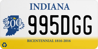 IN license plate 995DGG