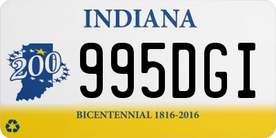 IN license plate 995DGI