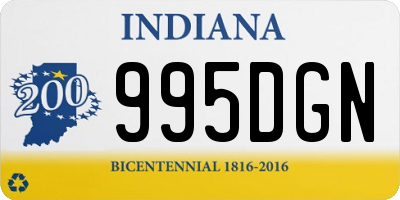 IN license plate 995DGN