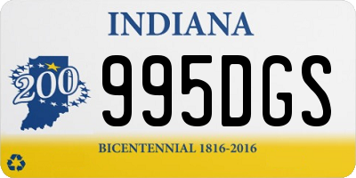 IN license plate 995DGS