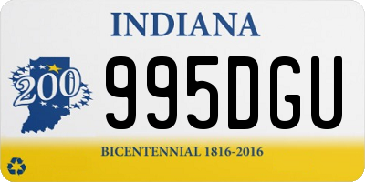 IN license plate 995DGU