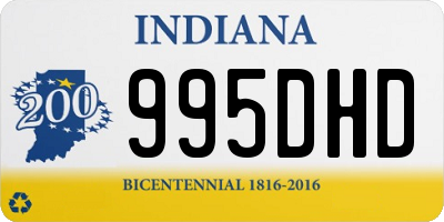 IN license plate 995DHD