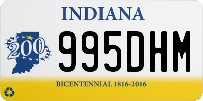 IN license plate 995DHM