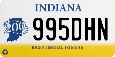 IN license plate 995DHN