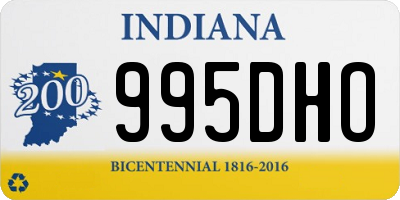 IN license plate 995DHO