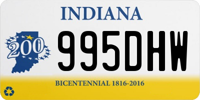 IN license plate 995DHW