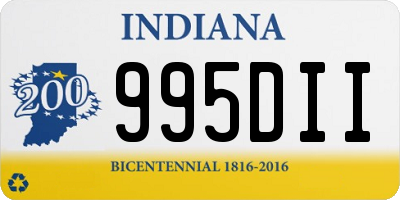 IN license plate 995DII