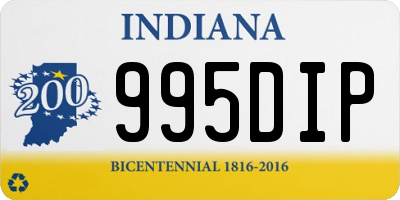 IN license plate 995DIP