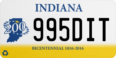 IN license plate 995DIT