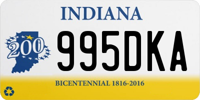 IN license plate 995DKA