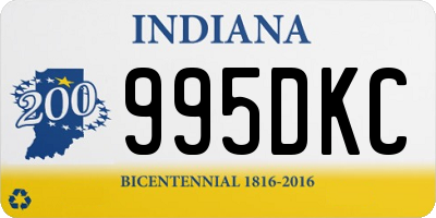 IN license plate 995DKC