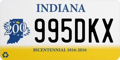 IN license plate 995DKX