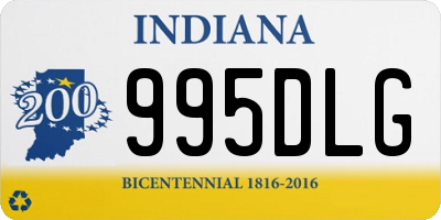 IN license plate 995DLG