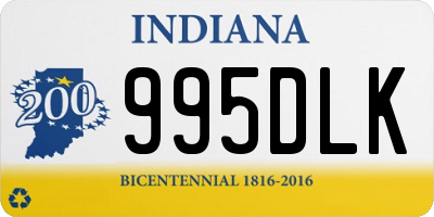 IN license plate 995DLK