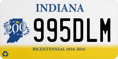 IN license plate 995DLM