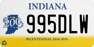 IN license plate 995DLW