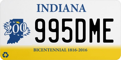 IN license plate 995DME