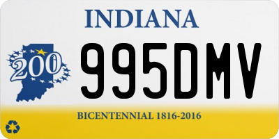 IN license plate 995DMV