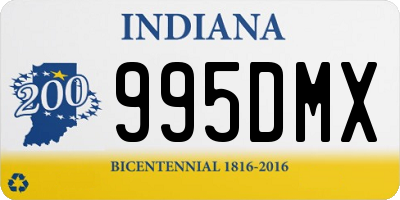 IN license plate 995DMX