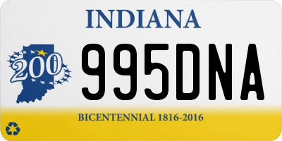 IN license plate 995DNA