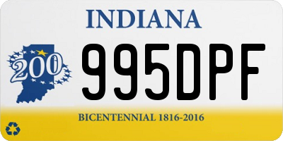 IN license plate 995DPF