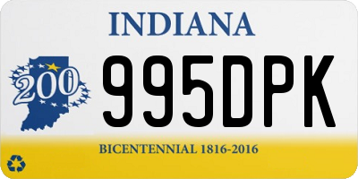 IN license plate 995DPK