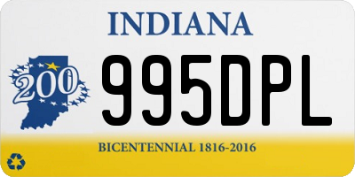 IN license plate 995DPL