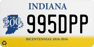 IN license plate 995DPP