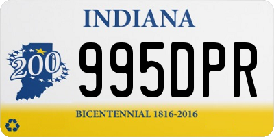 IN license plate 995DPR