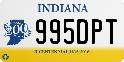 IN license plate 995DPT