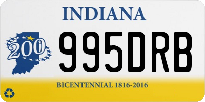 IN license plate 995DRB