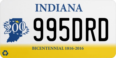 IN license plate 995DRD