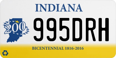 IN license plate 995DRH