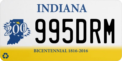 IN license plate 995DRM