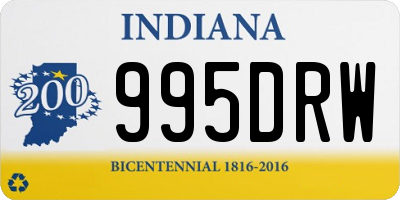 IN license plate 995DRW