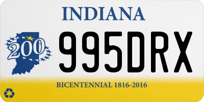 IN license plate 995DRX