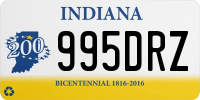 IN license plate 995DRZ