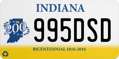 IN license plate 995DSD