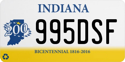 IN license plate 995DSF