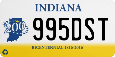 IN license plate 995DST