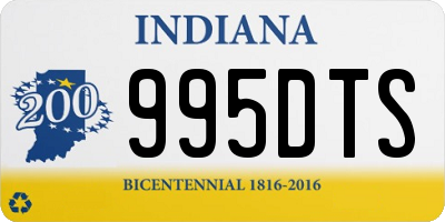 IN license plate 995DTS