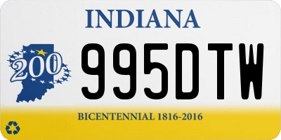IN license plate 995DTW