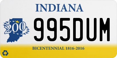 IN license plate 995DUM