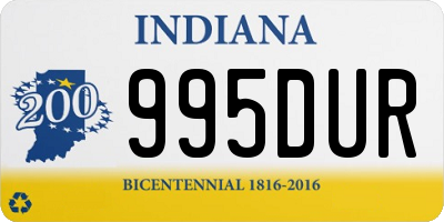 IN license plate 995DUR