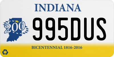 IN license plate 995DUS