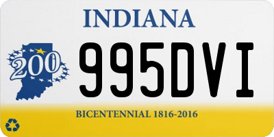 IN license plate 995DVI