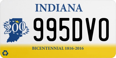 IN license plate 995DVO