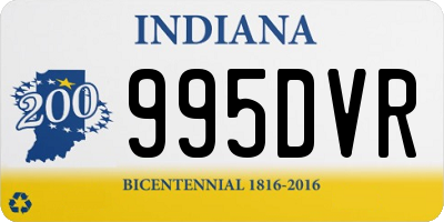 IN license plate 995DVR