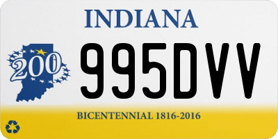 IN license plate 995DVV