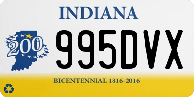 IN license plate 995DVX